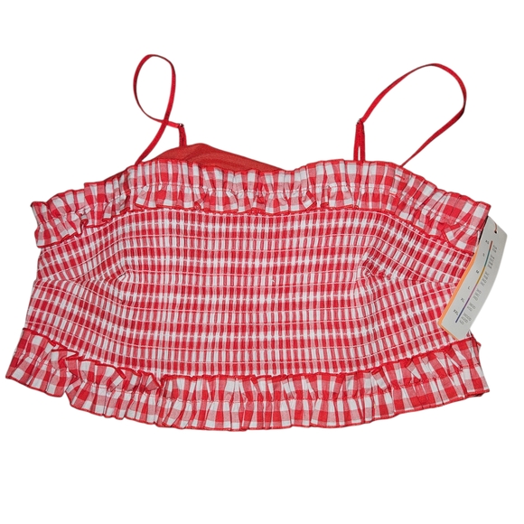 Colsie 2 Piece Red Checkered Women's Pajama Set Top Size Lg, Shorts Size Md NWT - Picture 9 of 11